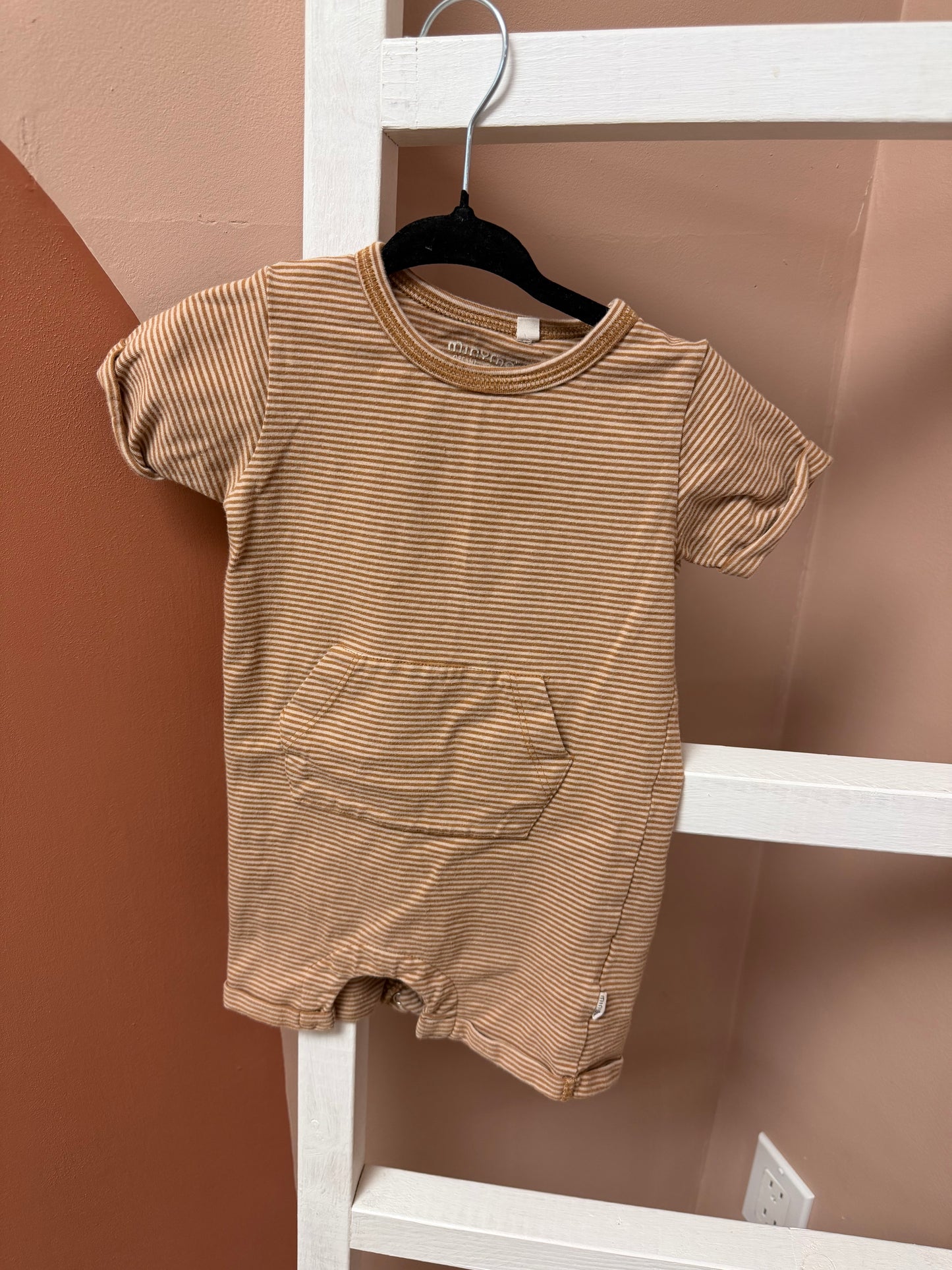 Minymo Stripped Romper - Size 12 Months