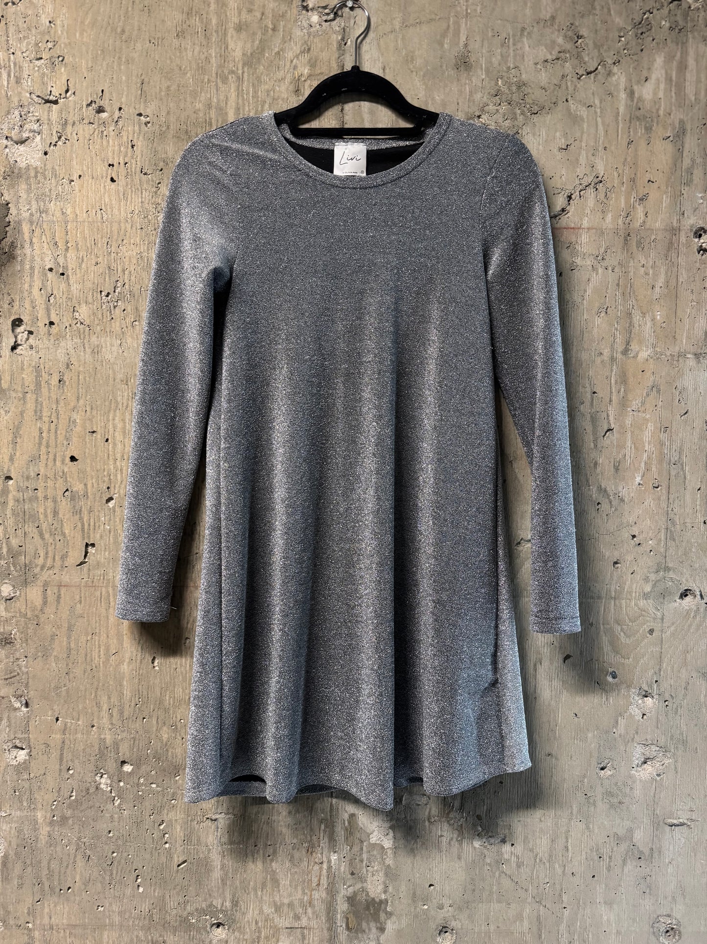 Livi Long Sleeve Silver Dress XS