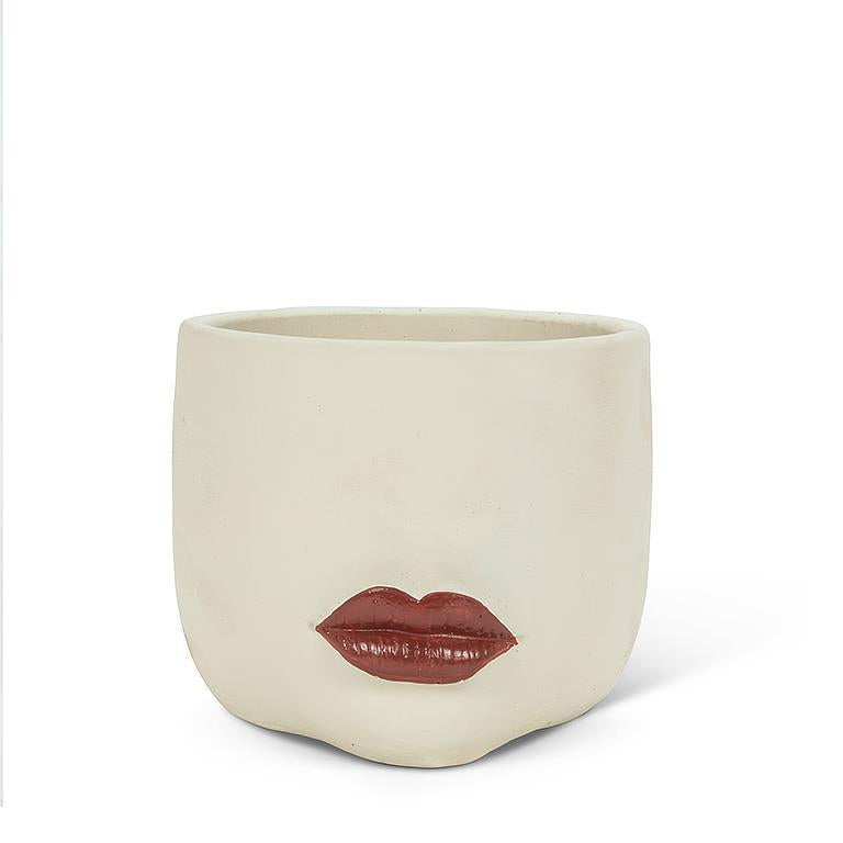 Small Red Lip Planter