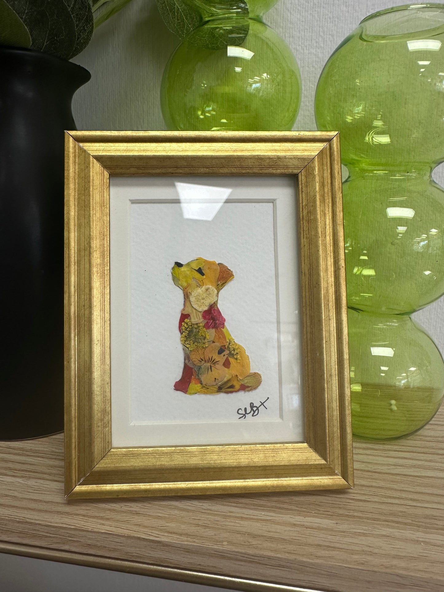Floral Garden Art - Small Puppy