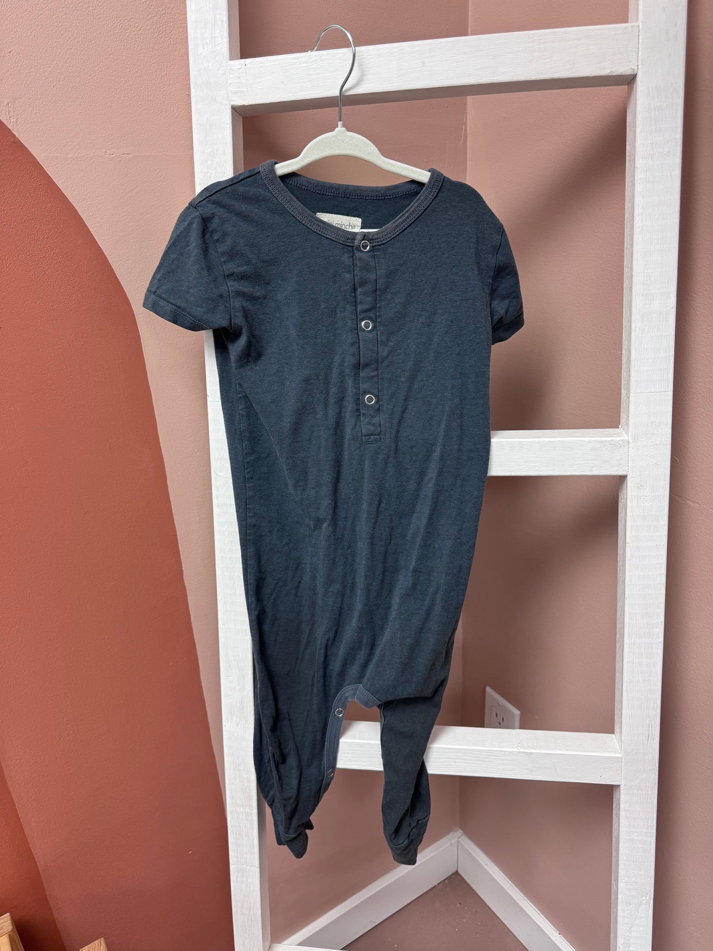 Mini Mioche Blue Romper - Size 1/2T