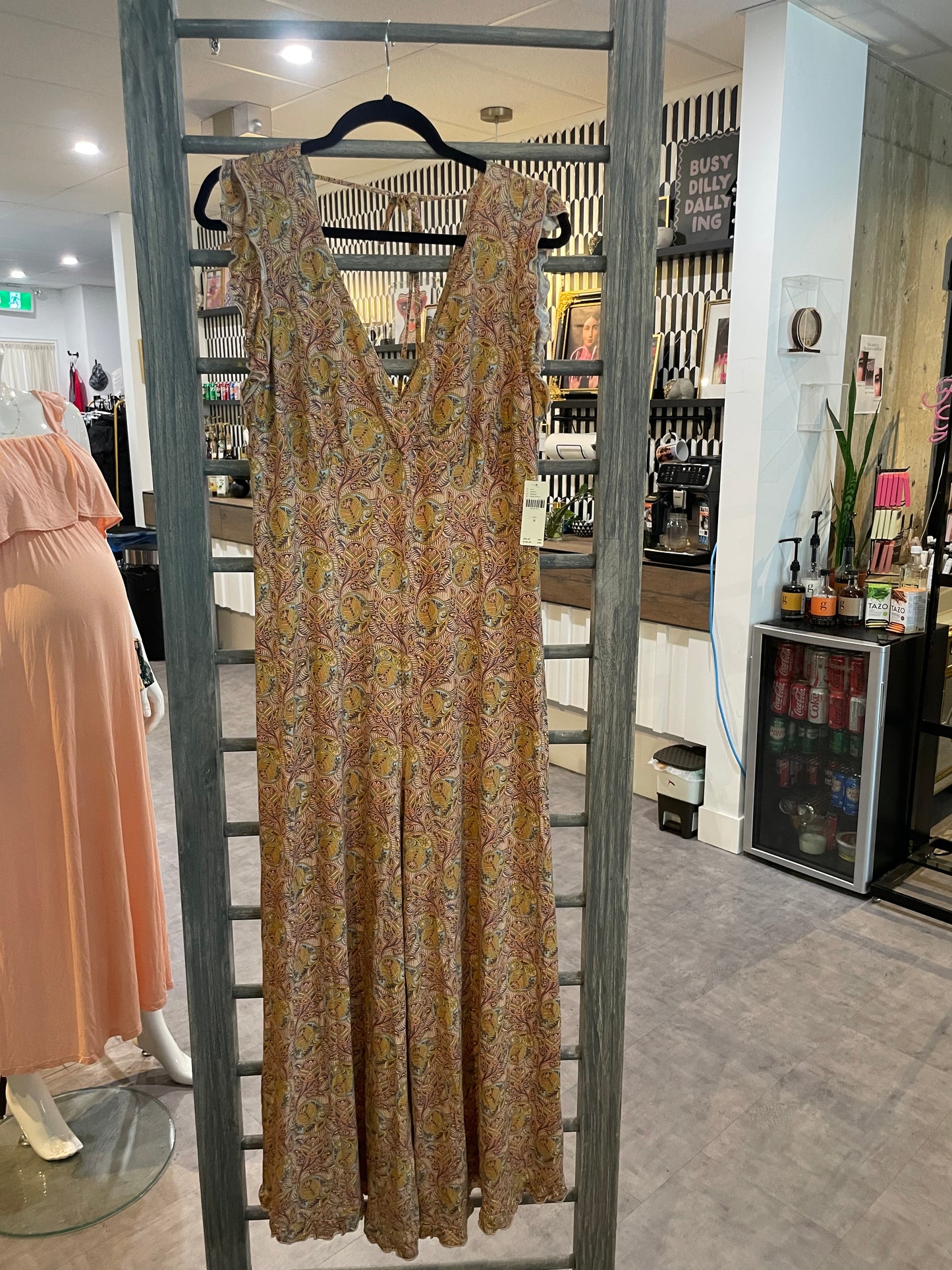 Anthropologie Matilda Ruffled Jumpsuit Size M