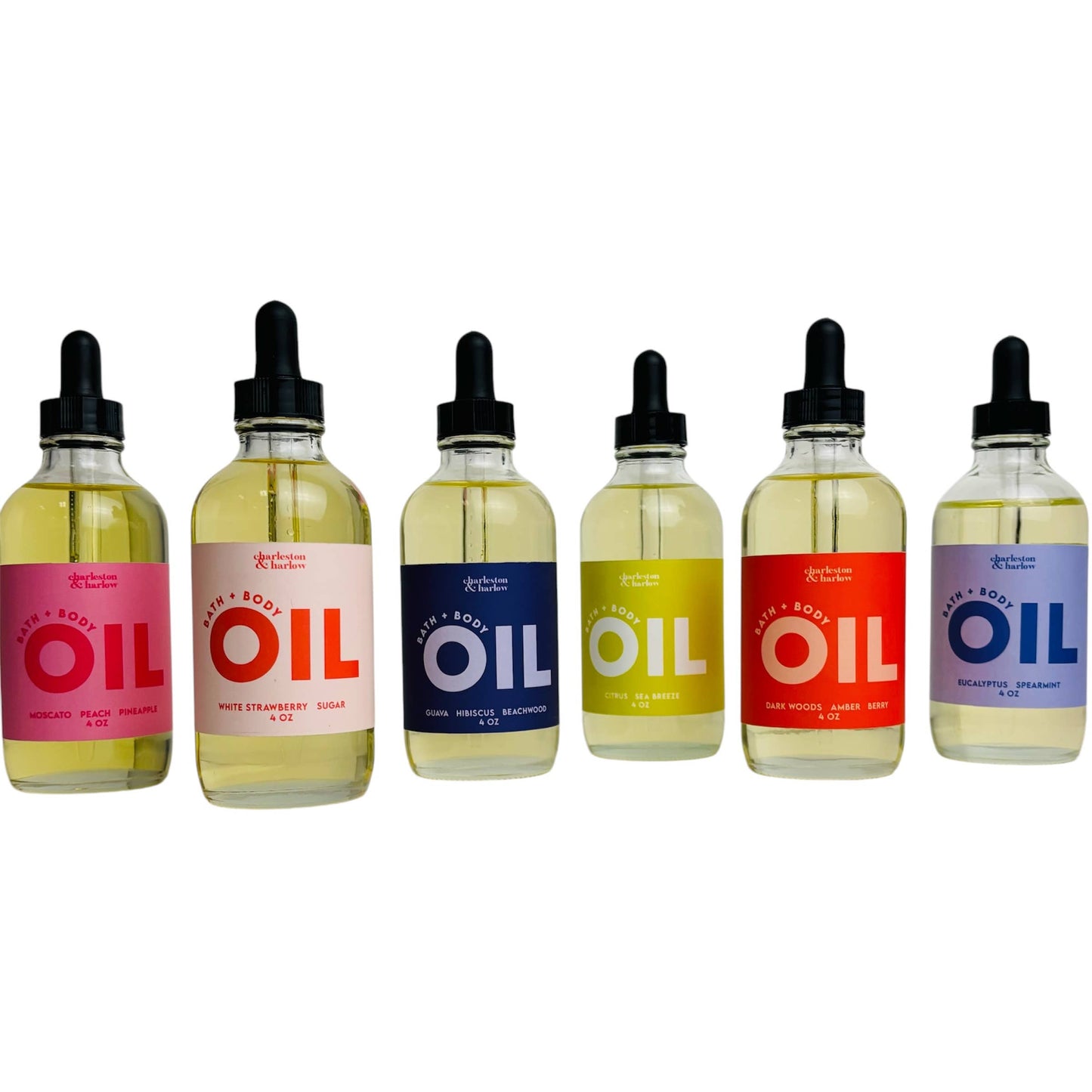 Charleston & Harlow Candle Co. - Bath + Body Oil - Moscato, Peach + Pineapple