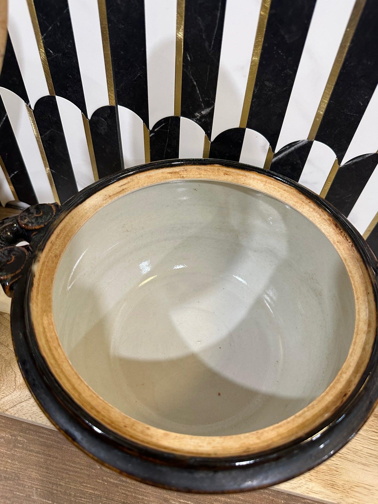 Ornate Pottery Casserole Dish