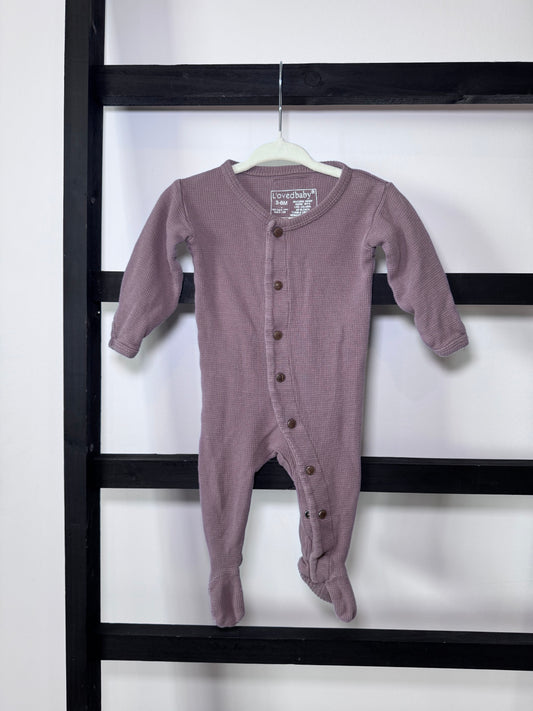 Loved Baby Waffle Button Sleeper - 3/6 Month