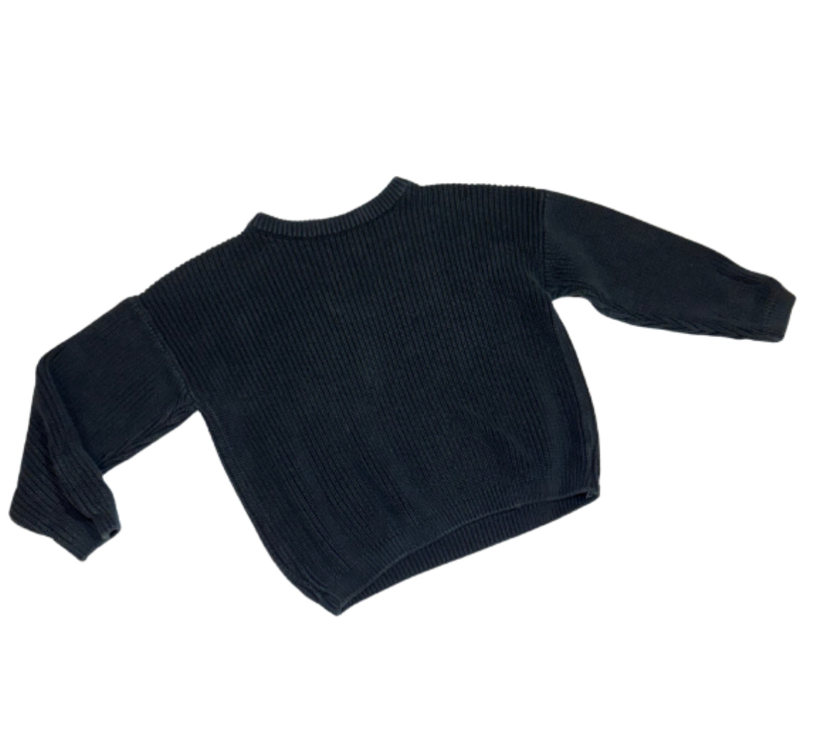 Black Knit Sweater - Size 3/4T