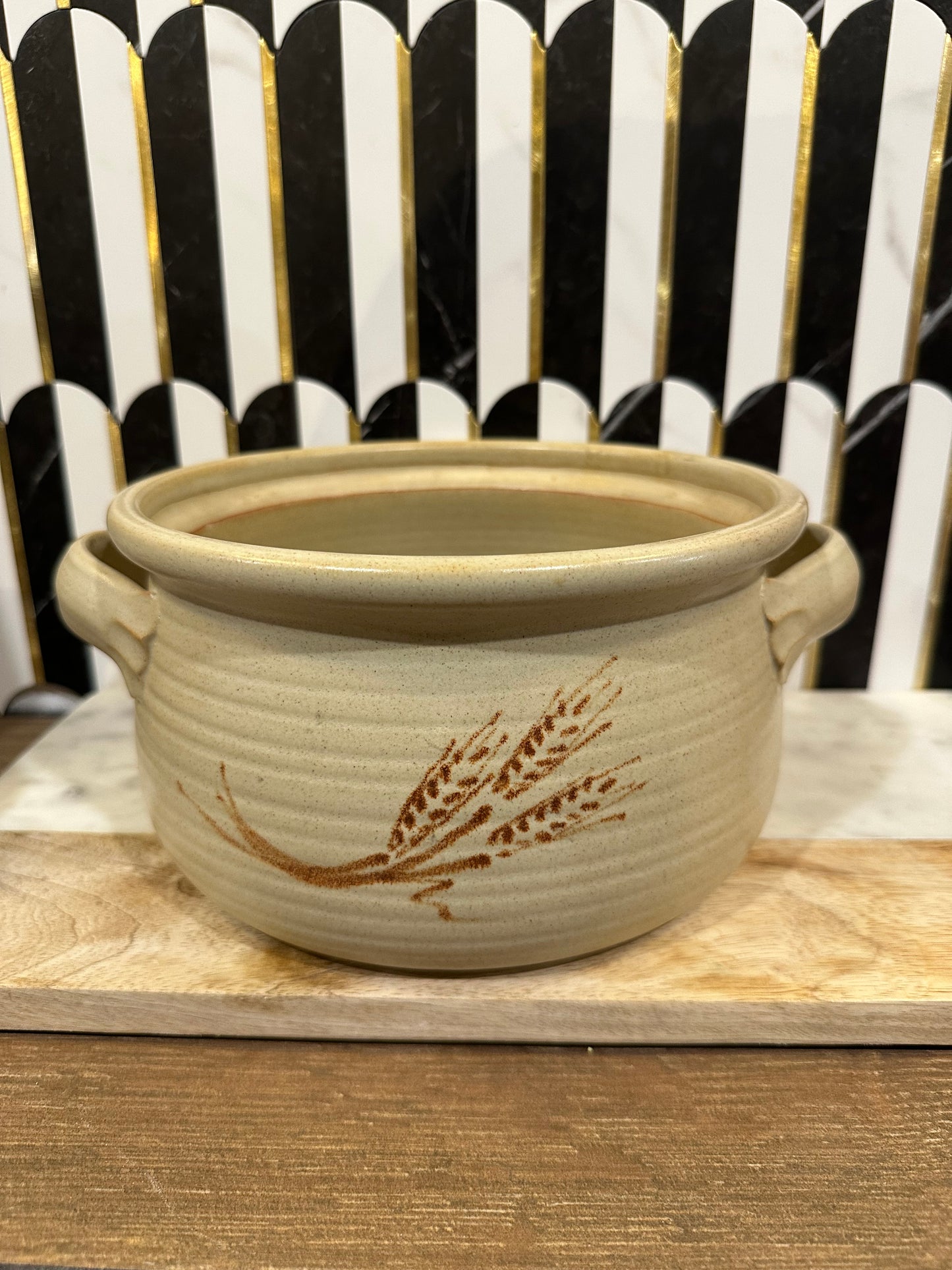 Pottery Wheat Serving Dish