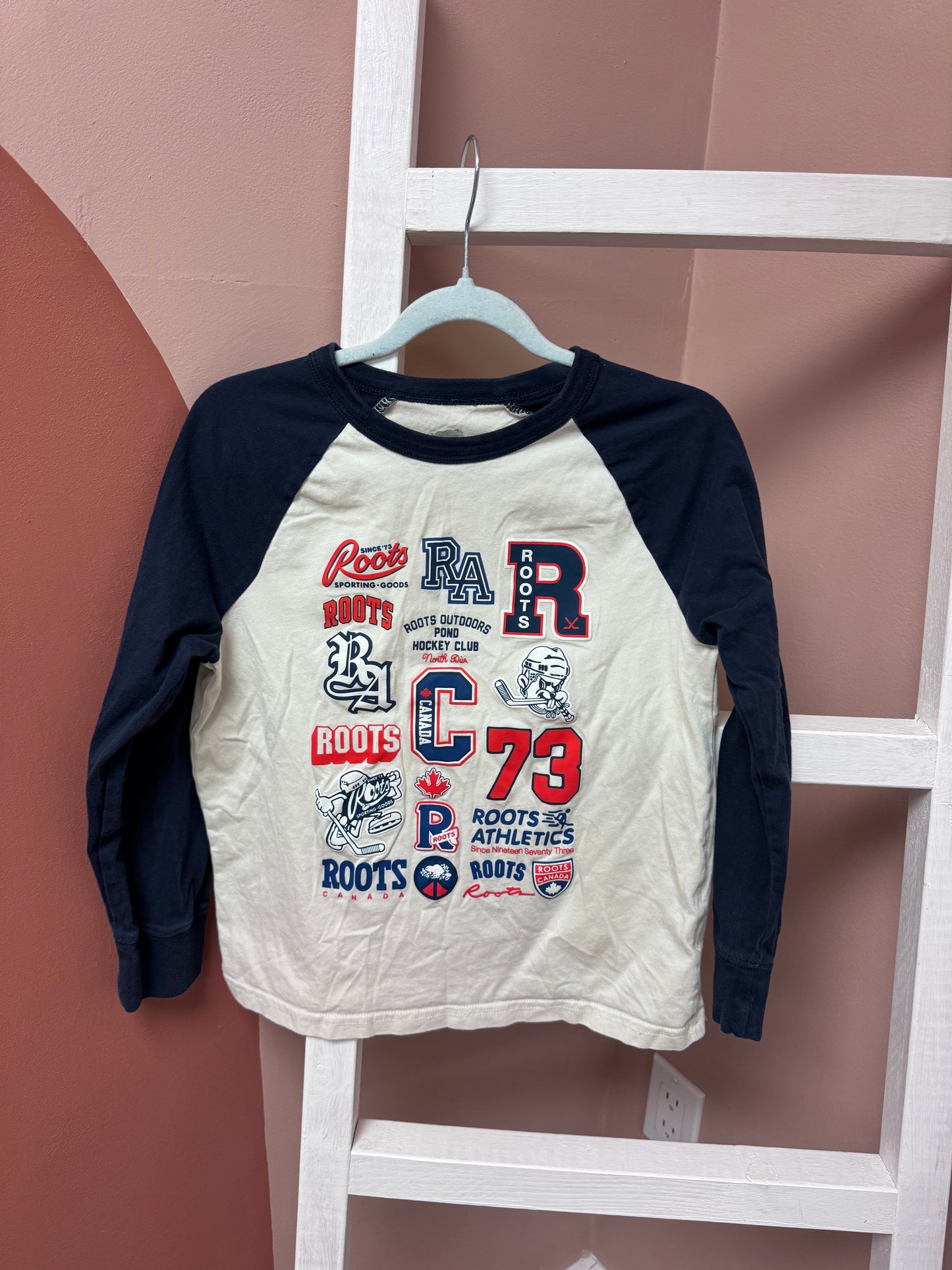 Roots Kids Baseball Tee - Size 5/6 Yr