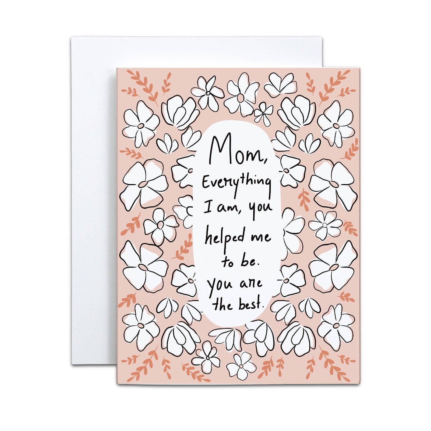 Nabeela Rumi - Pink florals greeting card for mom