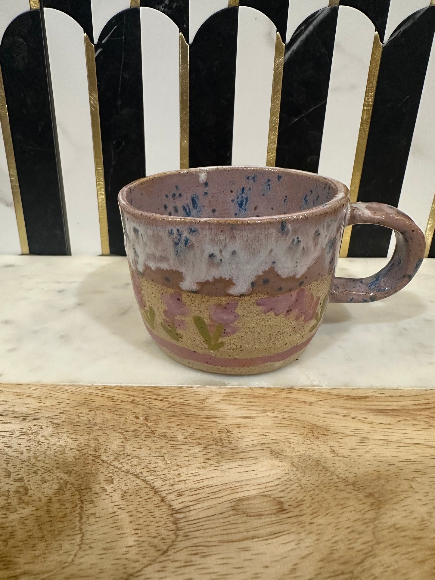 Pottery Lavender Mug