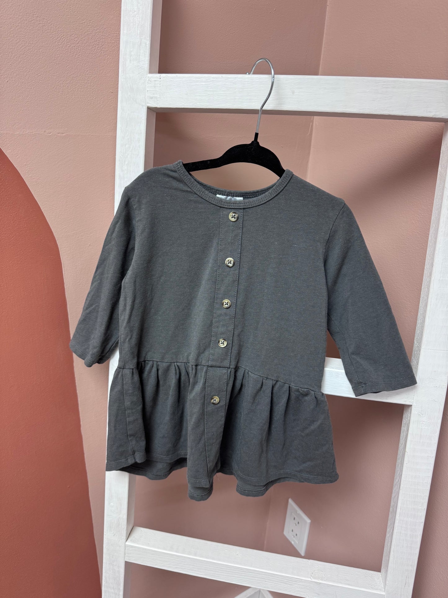 Jax + Lennon Dark Grey Dress - Size 2/3Yrs
