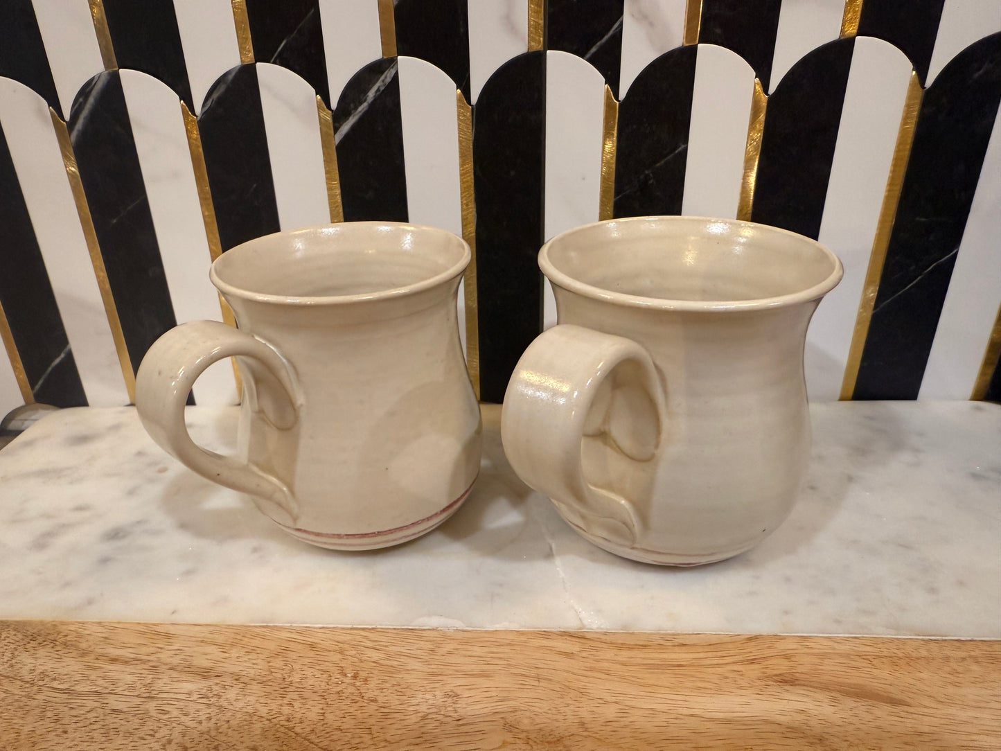 Set of two Pottery Mugs small