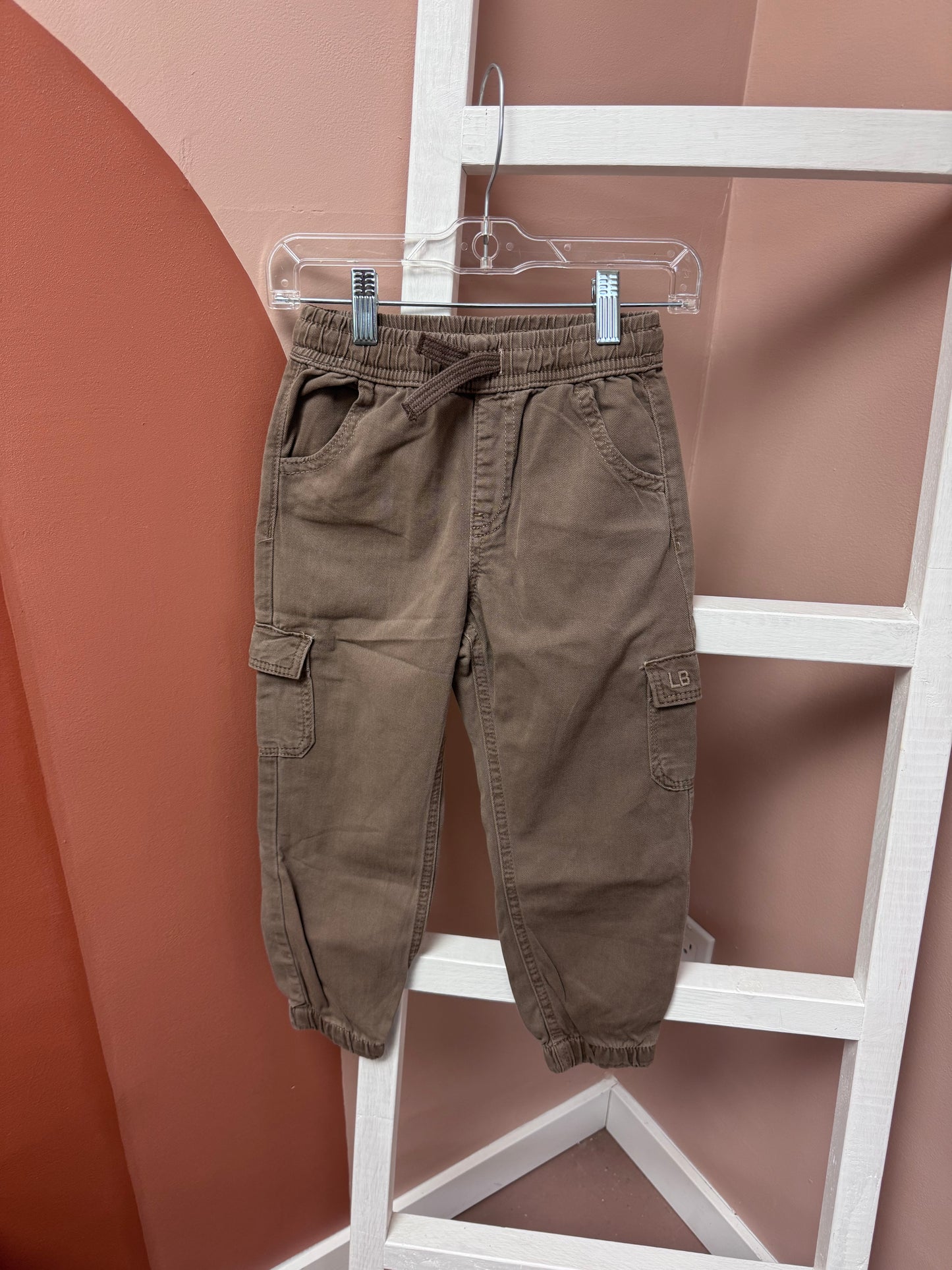 Little Bipsy Brown Cargo Jogger Pants - Size 5/6Yr