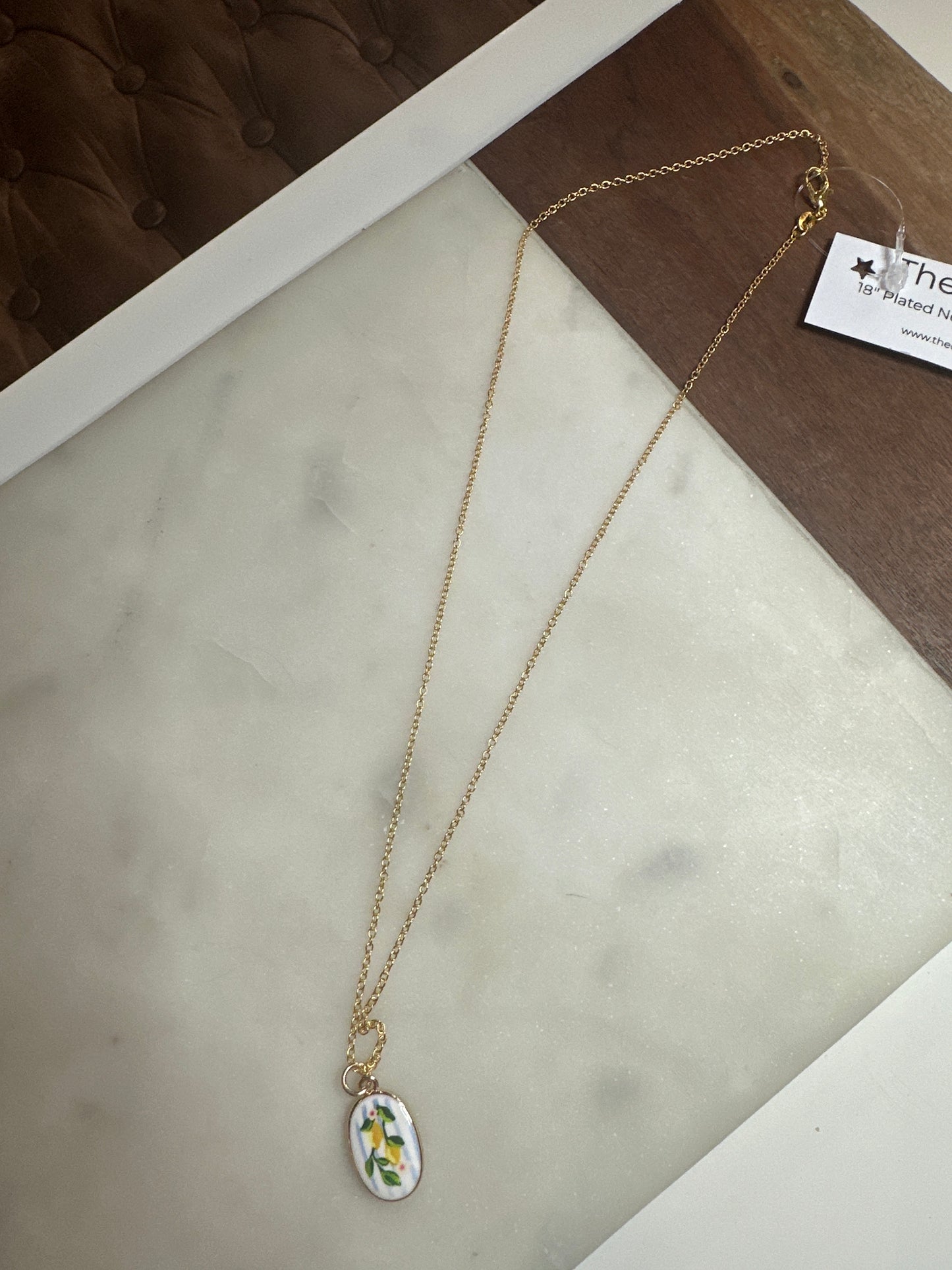 18” Necklace with Lemon Pendant
