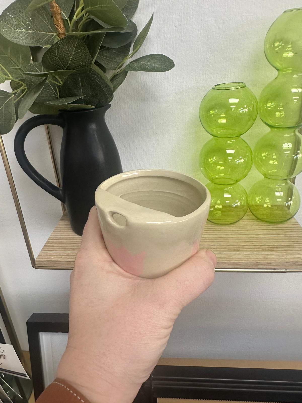 Tulie Pottery Travel Mug - Pink Tulips