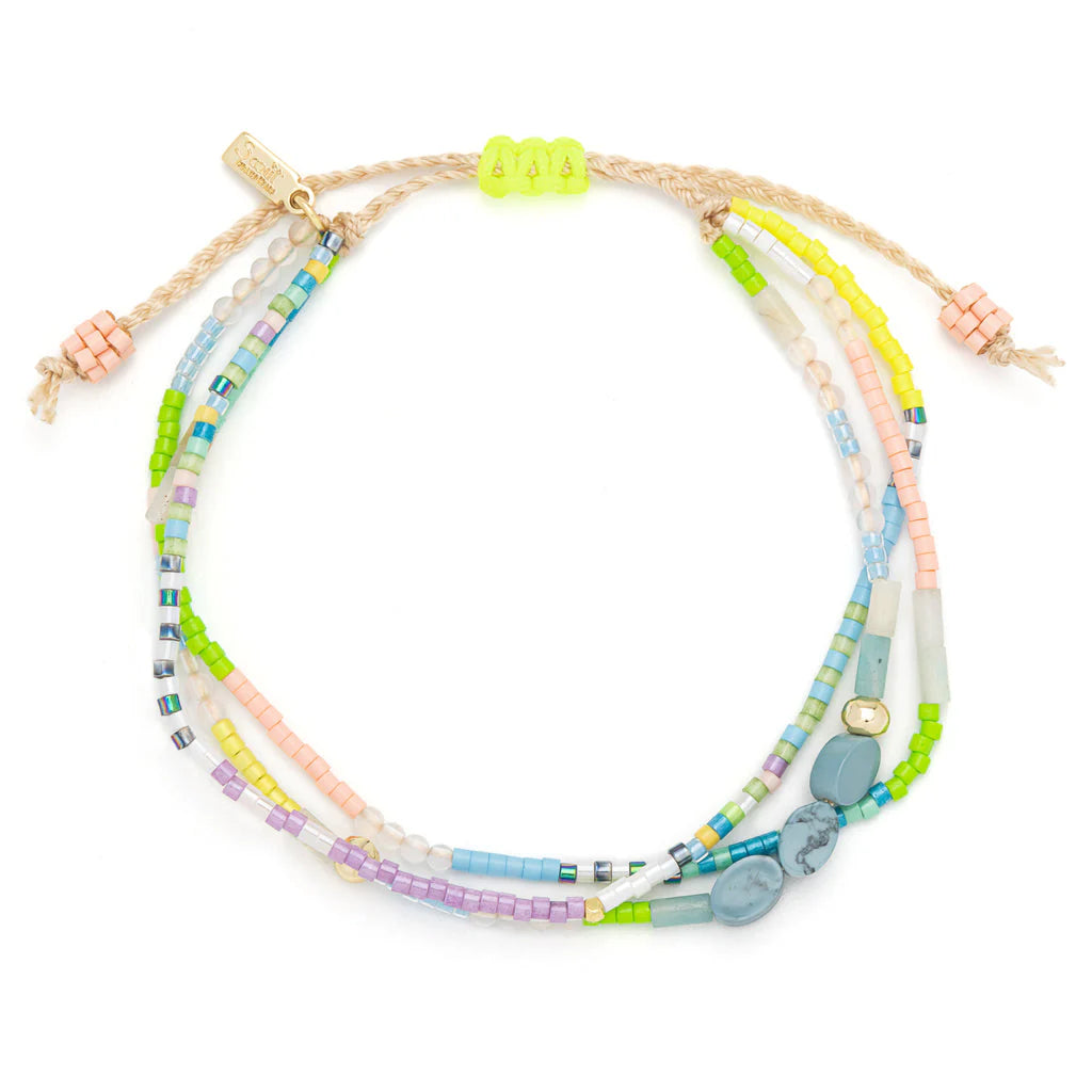 Harmony Bracelet - Gold + Blue Howlite