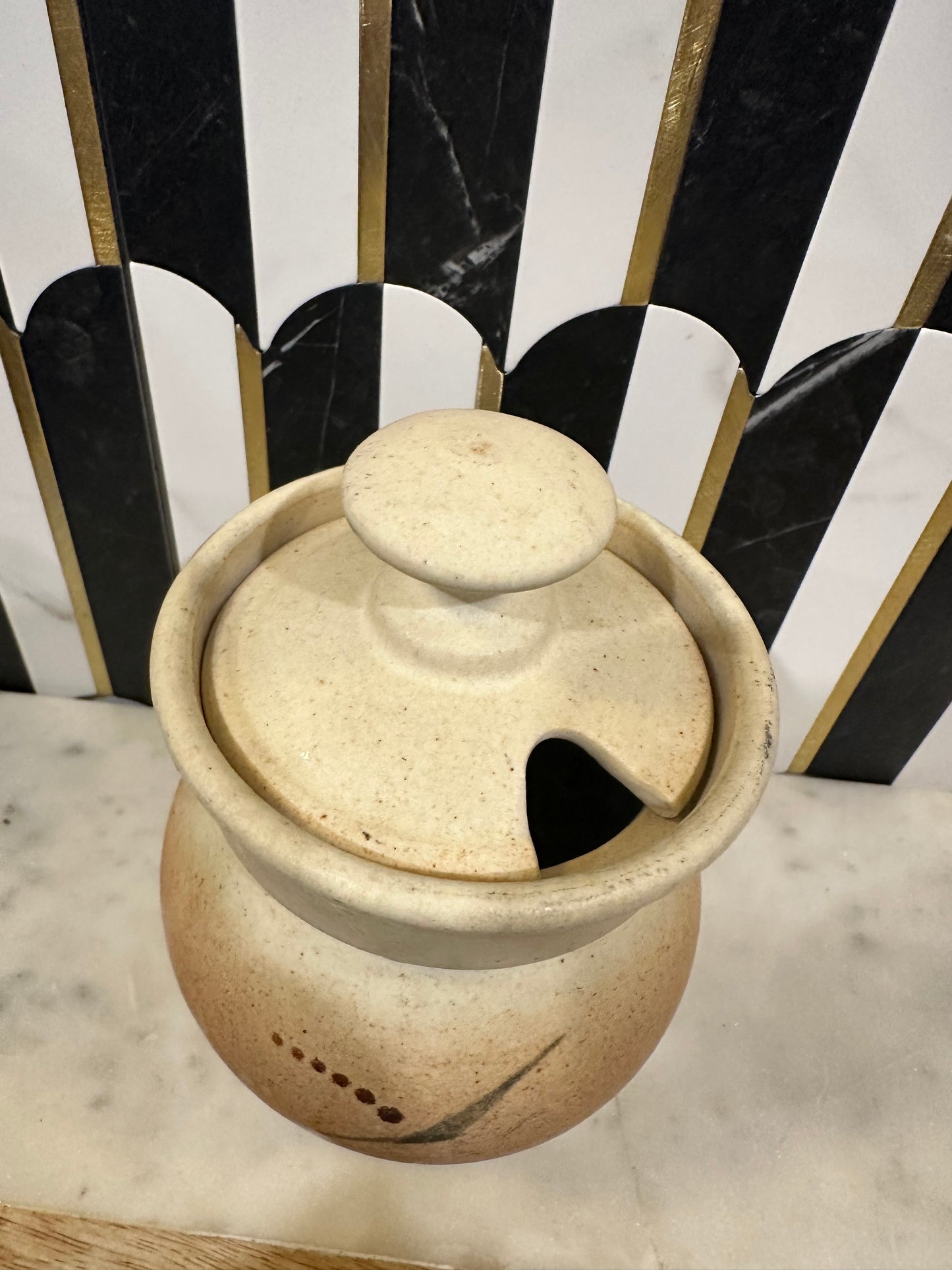 Pottery Sugar Jar