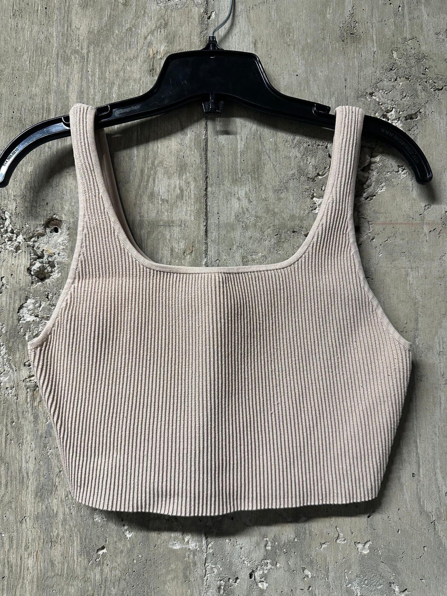 Babaton Sculpt Knit Squareneck Crop Tank Sz L