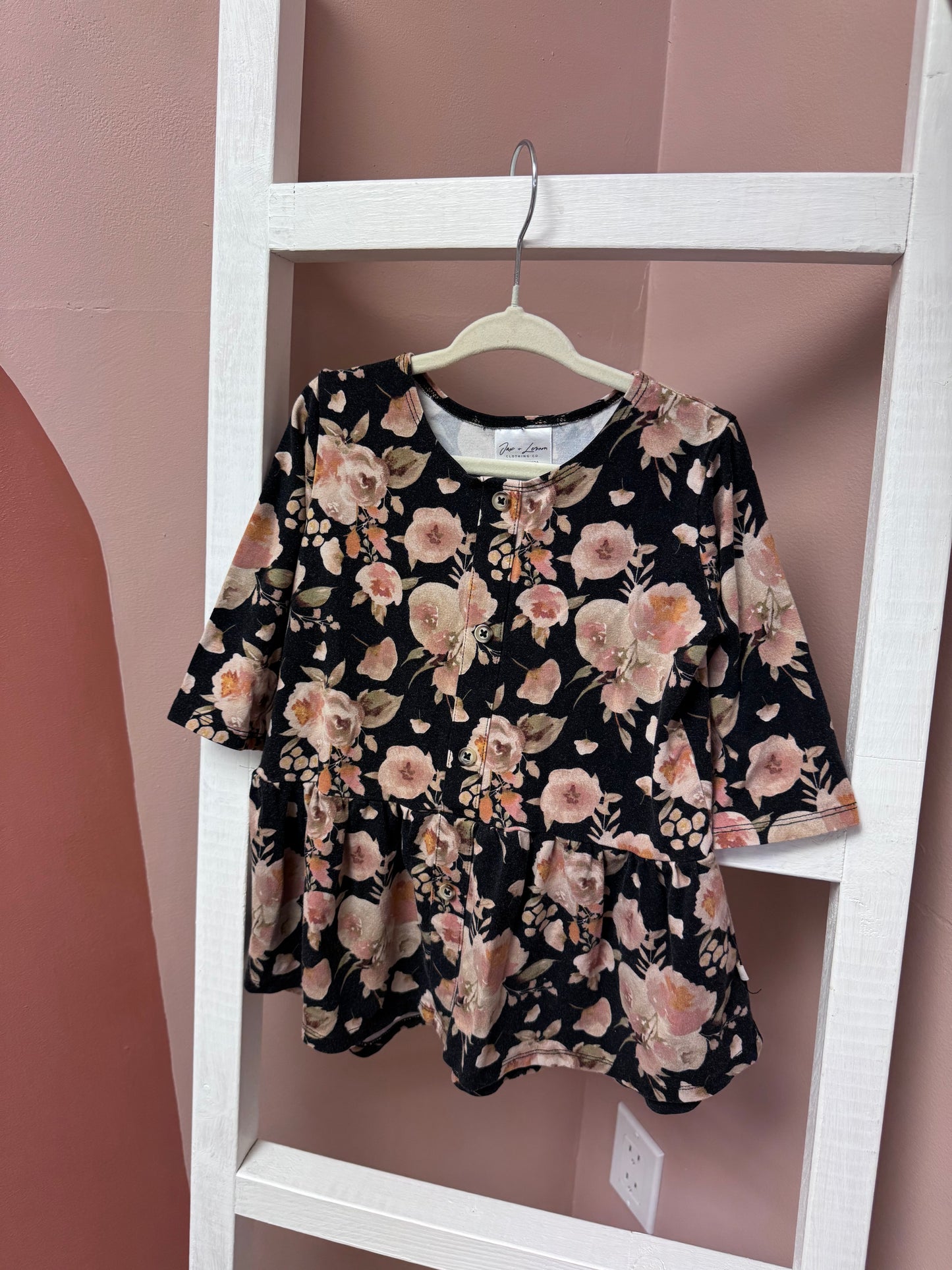 Jax + Lennon Floral Dress - Size 2/3Yrs