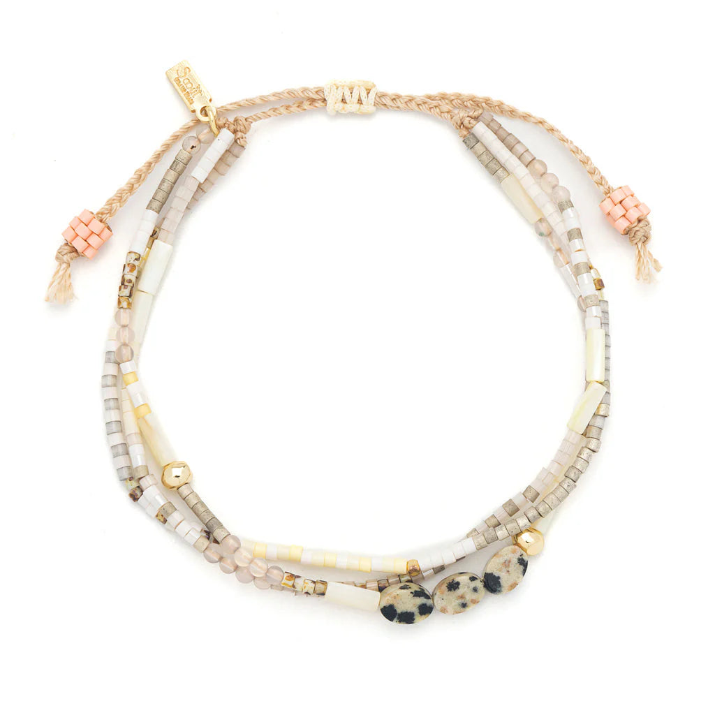 Joy Bracelet - Gold + Dalmatian Jasper