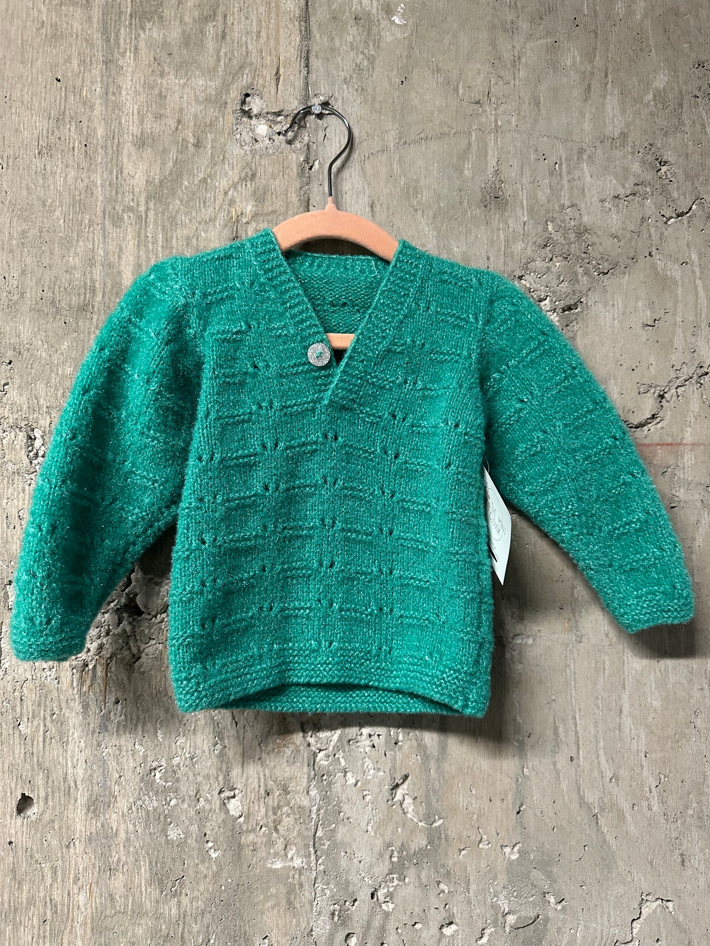 Hand Knit Sweater Sz 18/24m
