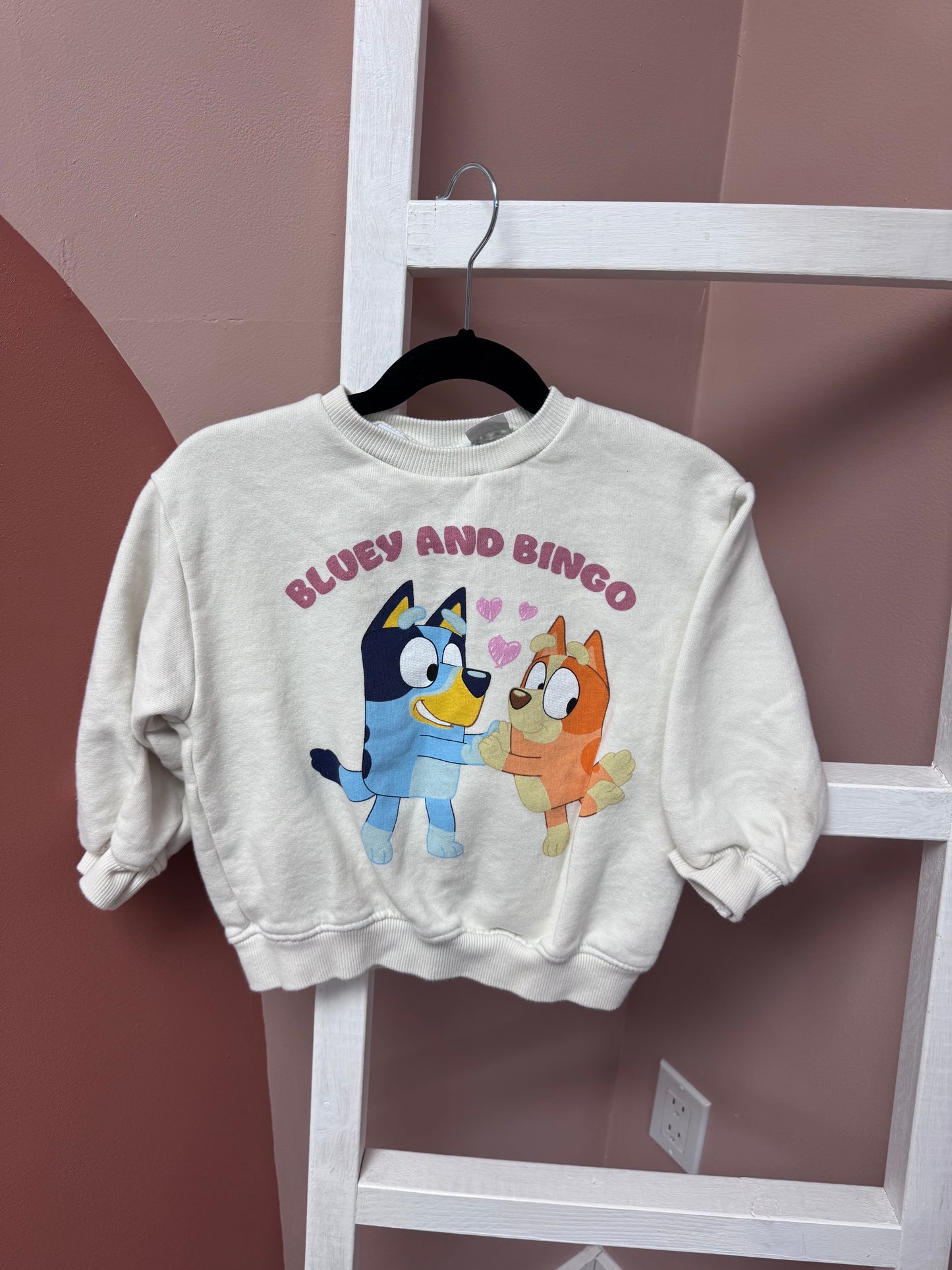 Zara Bluey And Bingo Crewneck - Size 2/3 Yr