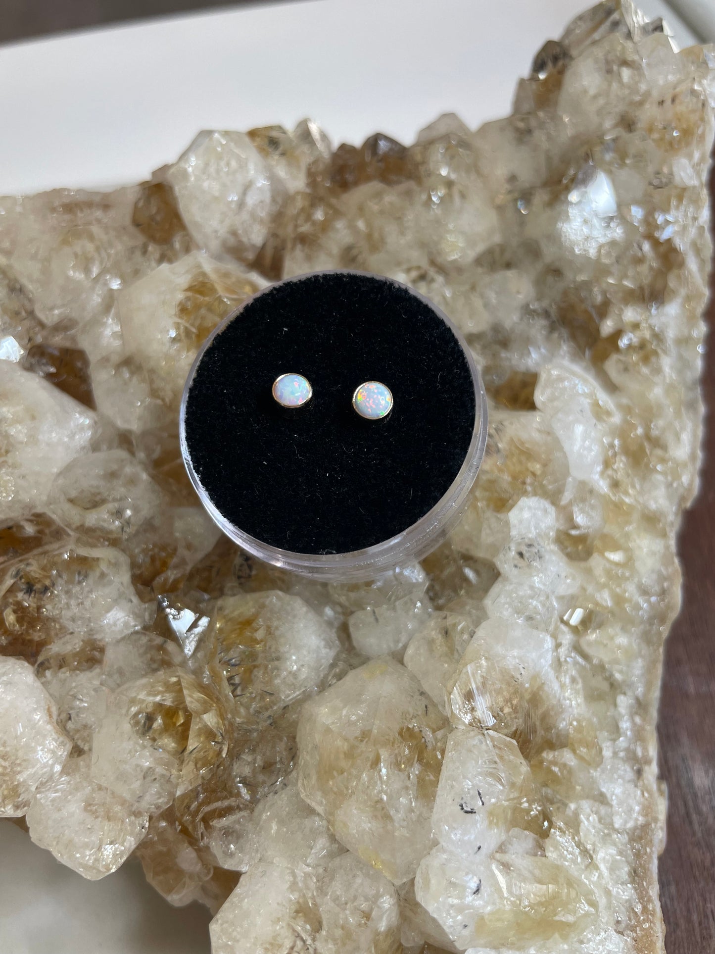4mm Opal Stud - Gold Filled