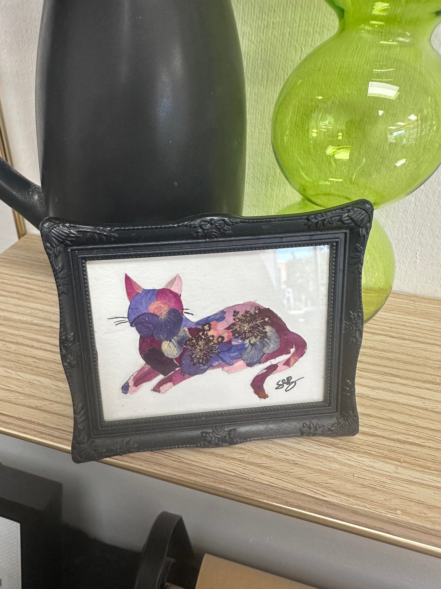 Floral Garden Art Cat Magnet