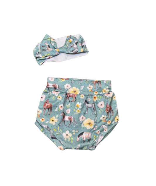Horse Bloomers + Headband - 3/4T