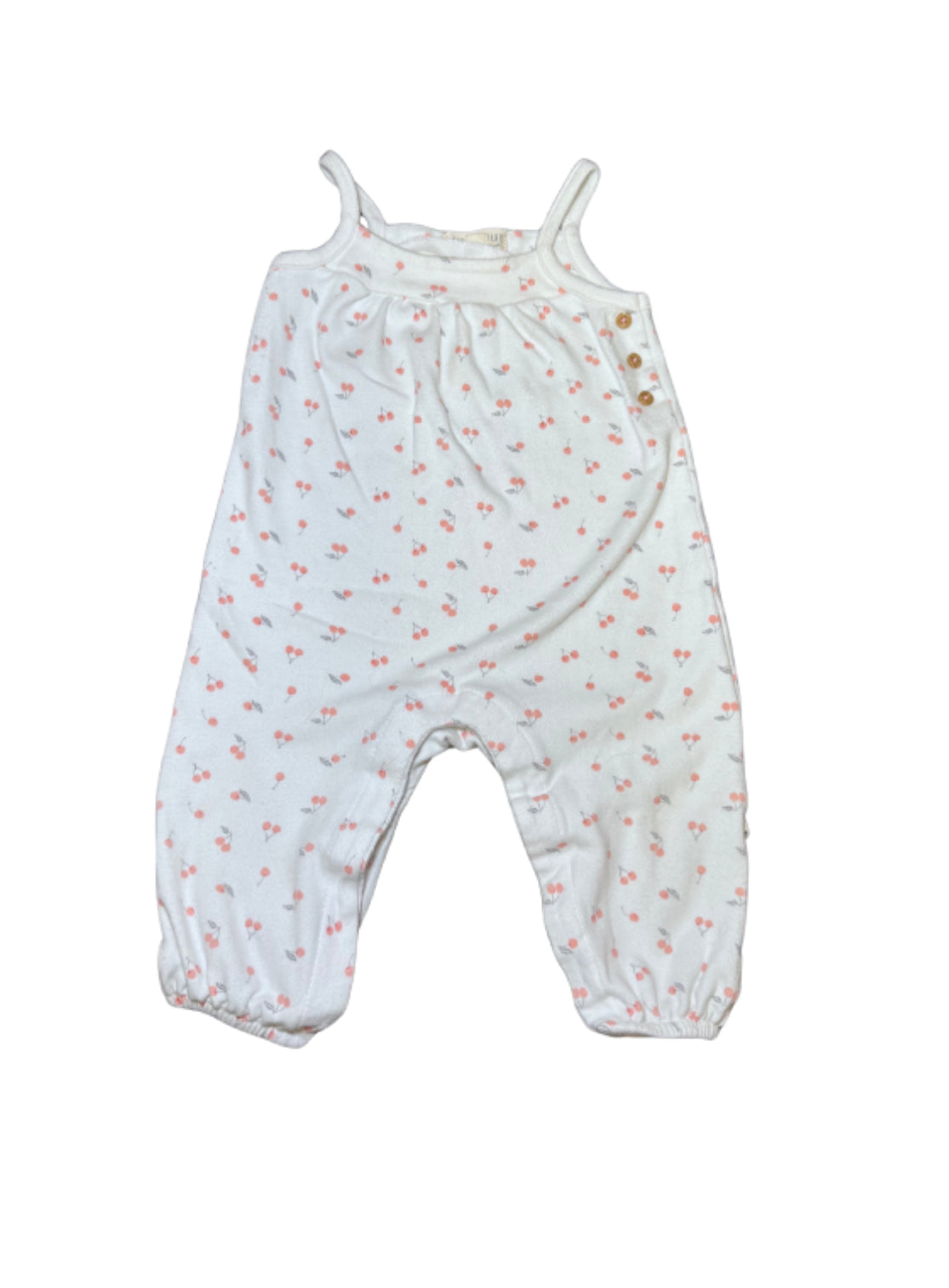 Rabbit + Bear Cherry Romper - 6/9 Month