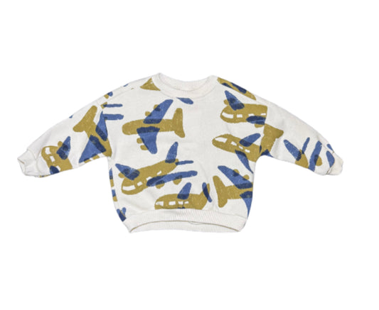 Zara Airplane Crewneck - 9/12 Month