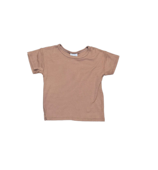 Jax + Lennon Beech Kids Ribbed Boxy Tee - 6/12 Months