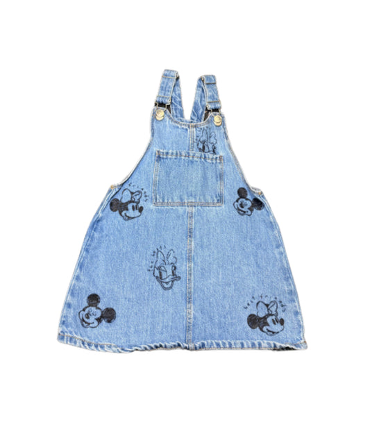 Zara Denim Overall Mickey Mouse Dress - 2/3T