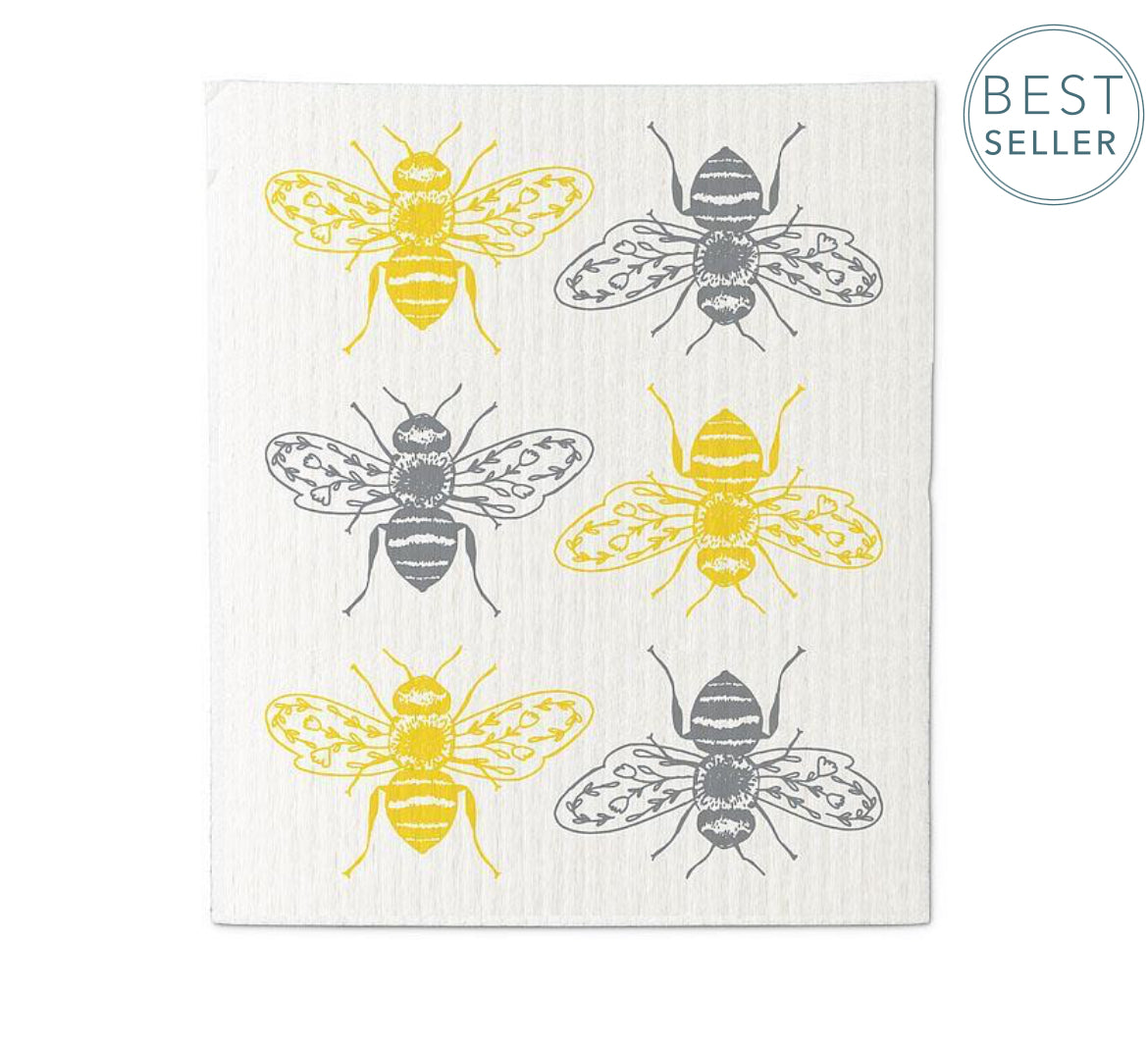 Bees Swedish Dishcloth
