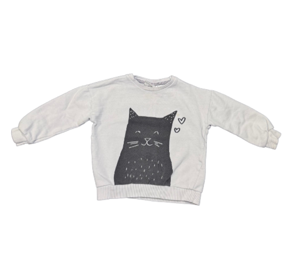 Zara Cat Crewneck - 18/24 Month