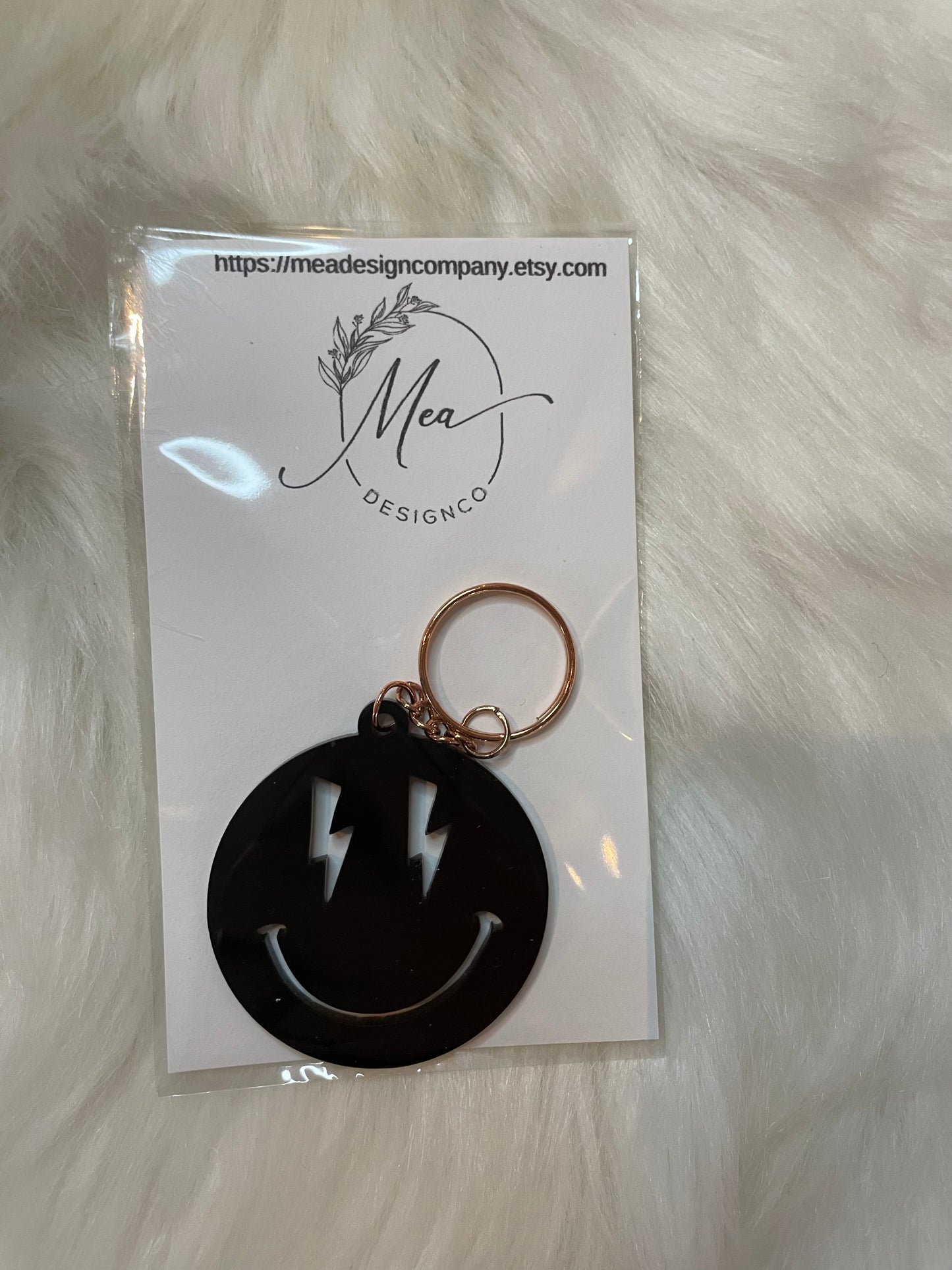 Smile Face Acrylic Keychain