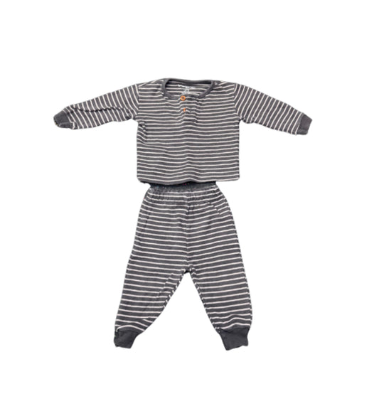 B Organic Two Piece Stripped Outfit - 3 Month