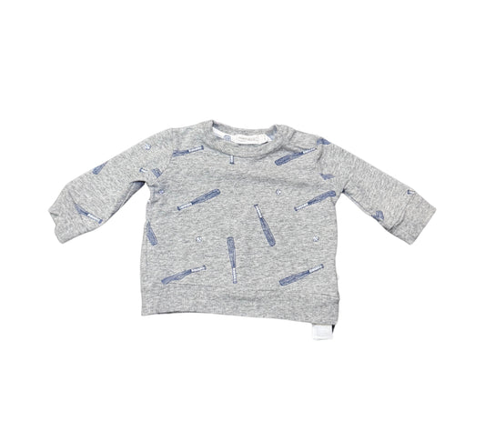 Miles The Label Baseball Bat Crewneck - 3 Months