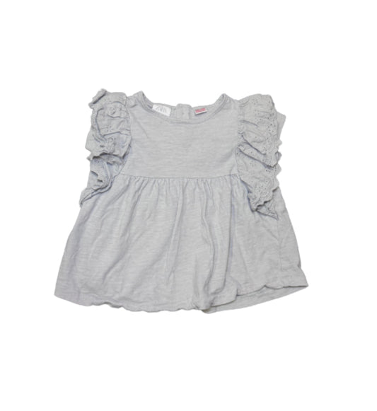 Zara Ruffle Shoulder Tshirt - 2/3Yr