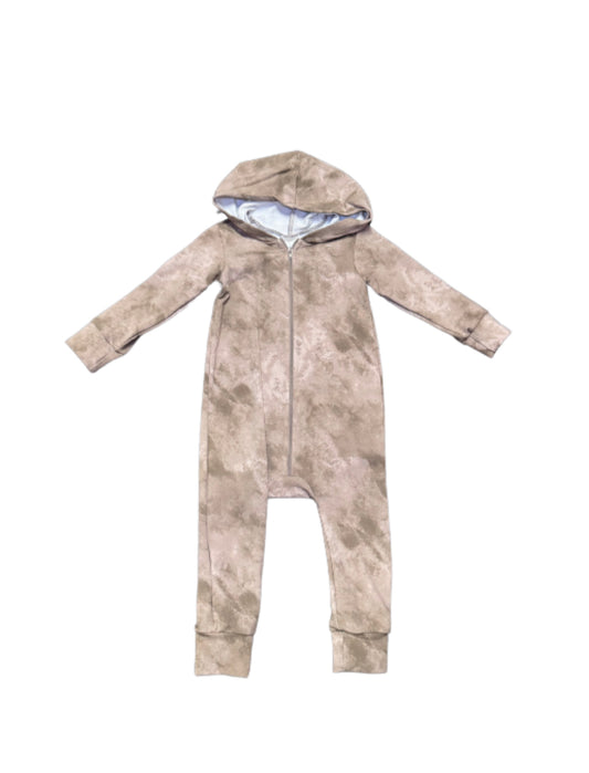 Jax + Lennon The Stonewash Hooded Zip Romper - 12/18 Month