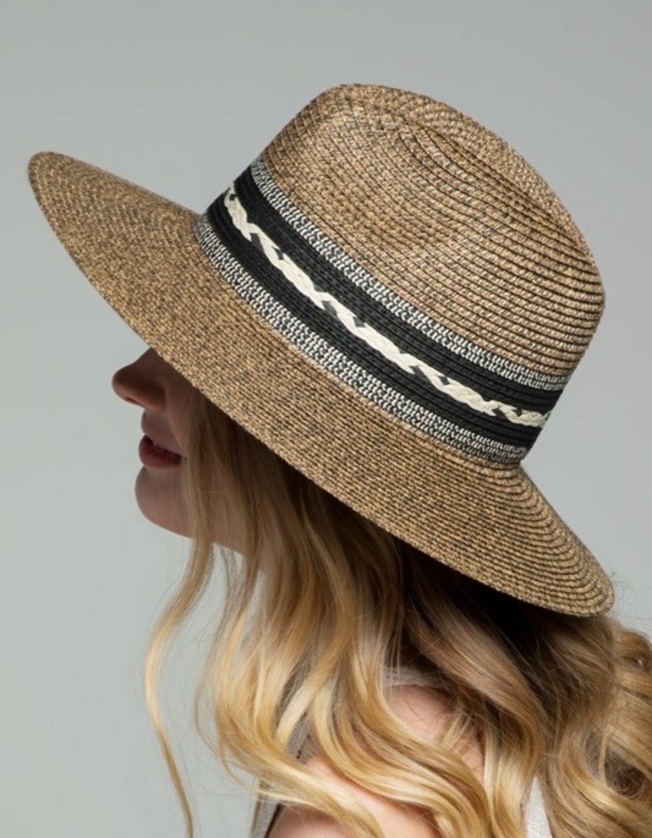 Braided Trim Panama Hat