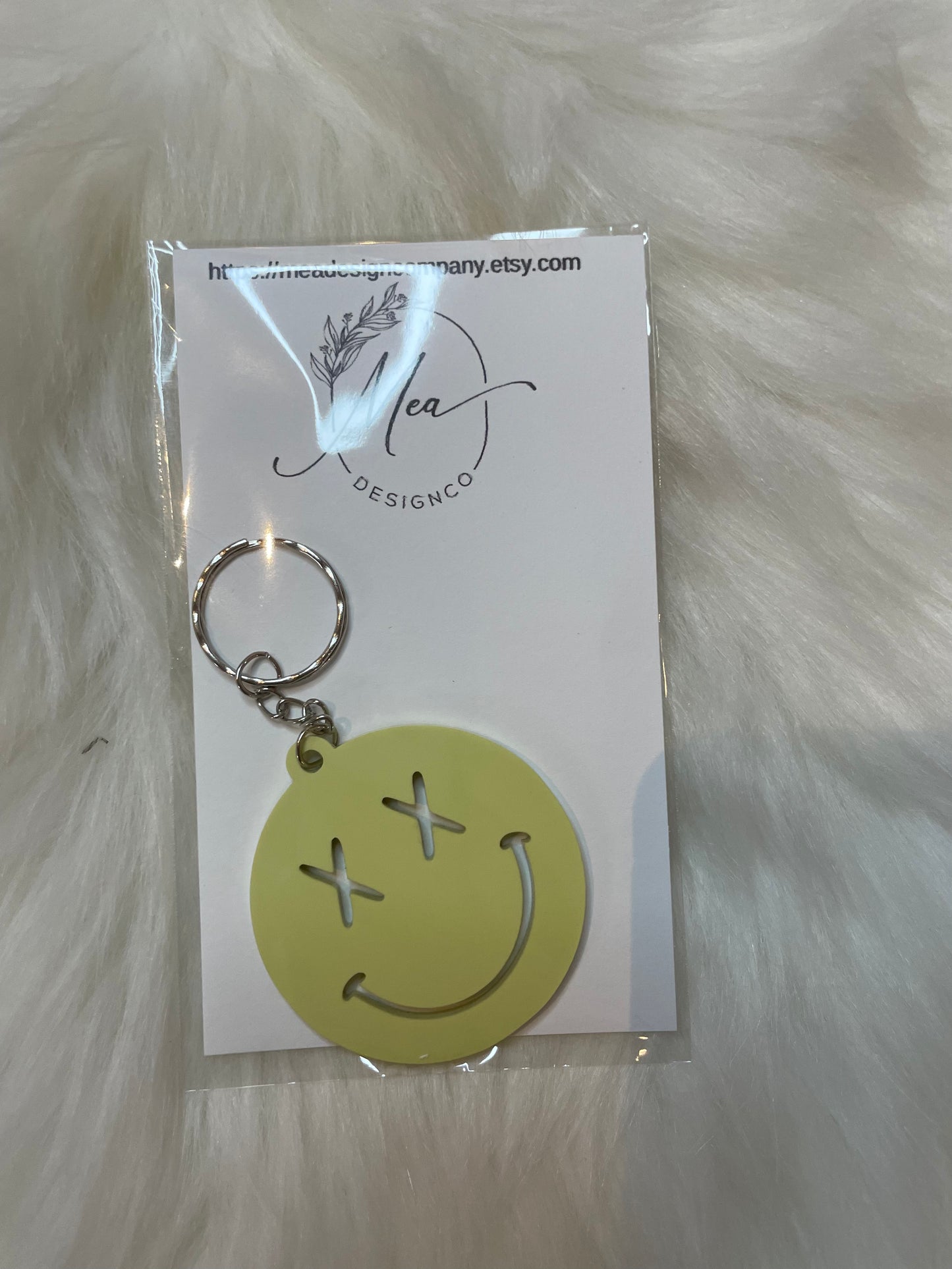 Smile Face Acrylic Keychain