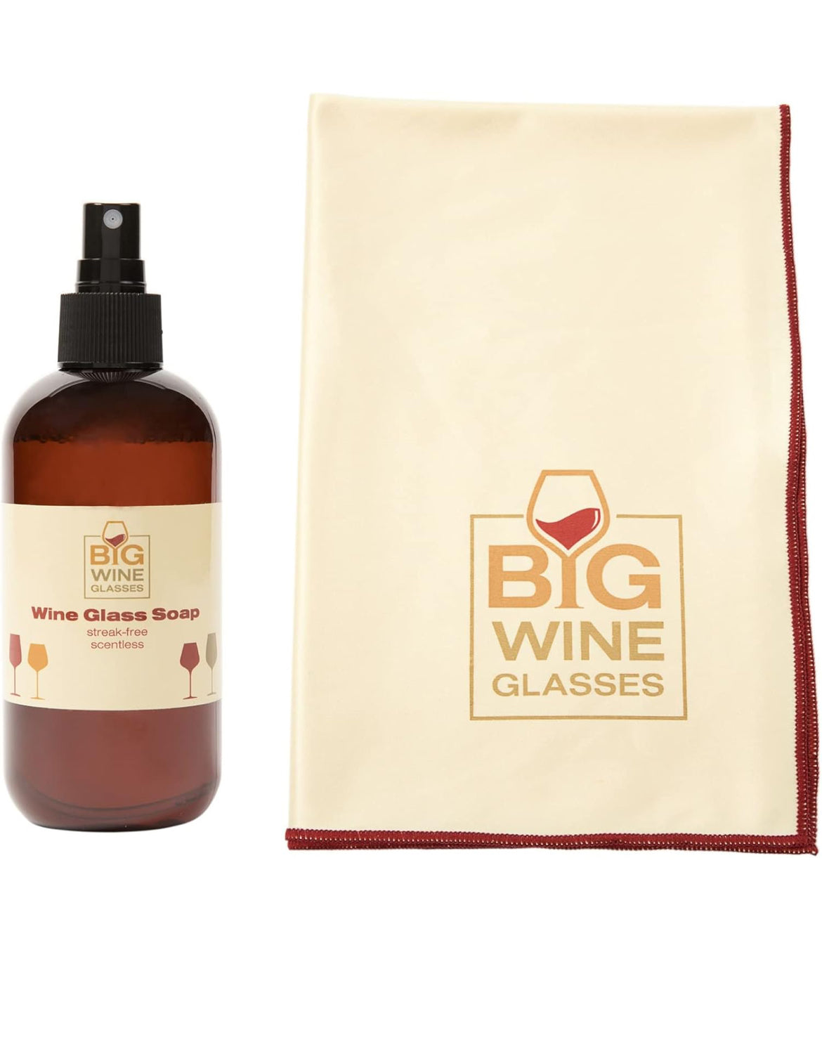 Big Wine Glasses Soap and Cloth