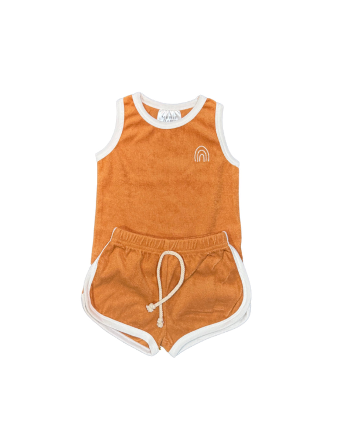 Mebie Baby Mustard Terry Cloth 2 Piece Set - Size 3/6 Months