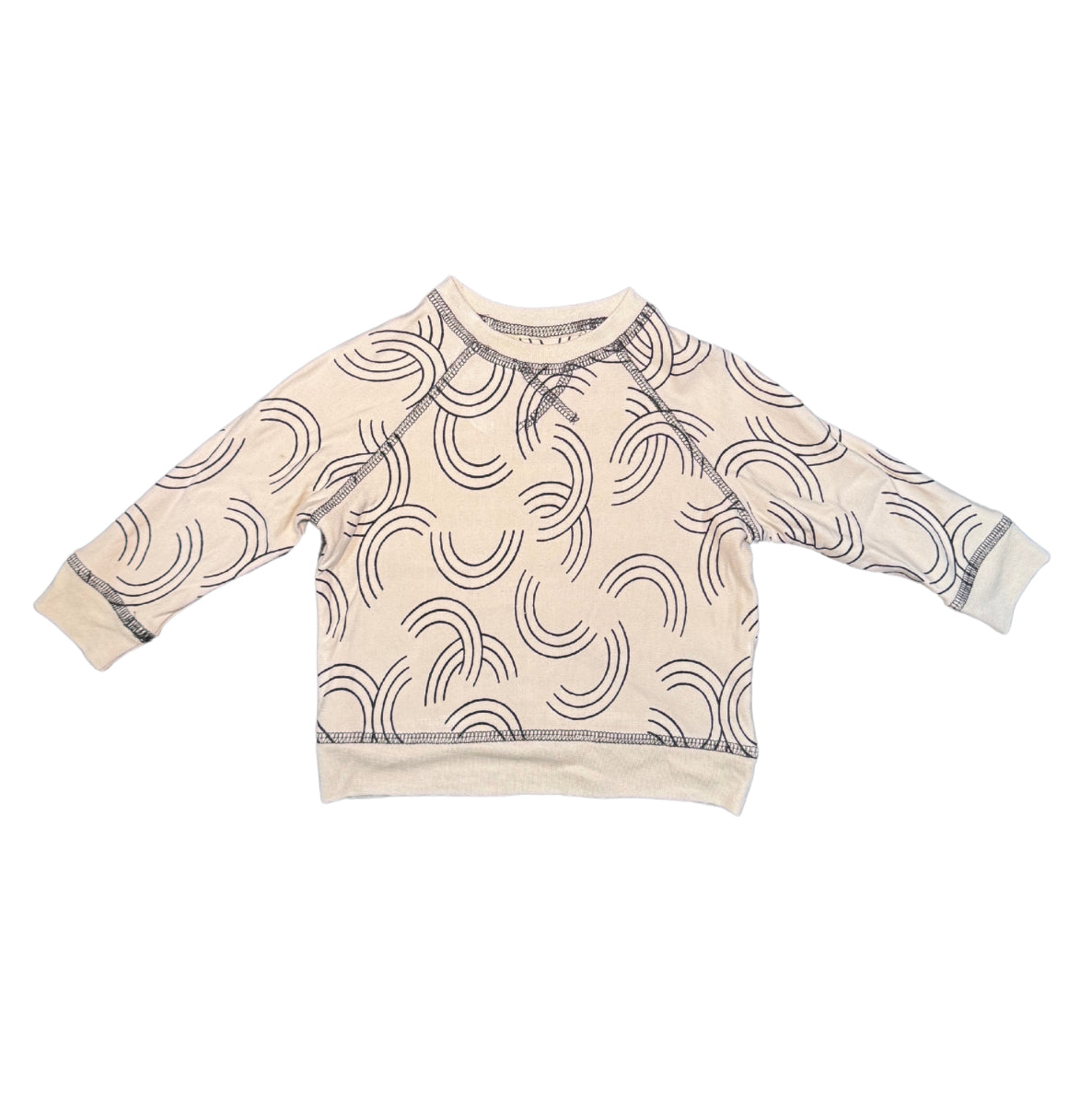 Silkberry Baby Bamboo Fleece Sweatshirt Rainbow Toss - Size 12/18 Months