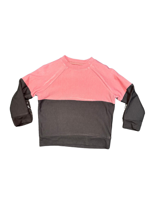 Silkberry Baby Bamboo Fleece Colorblock Sweatshirt - Size NB/3M