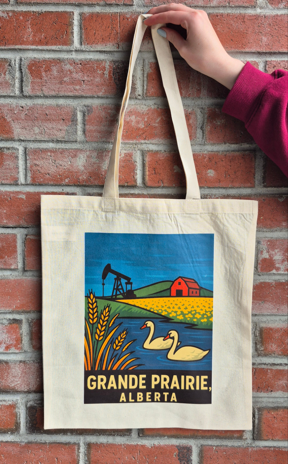 Grande Prairie Canvas Tote