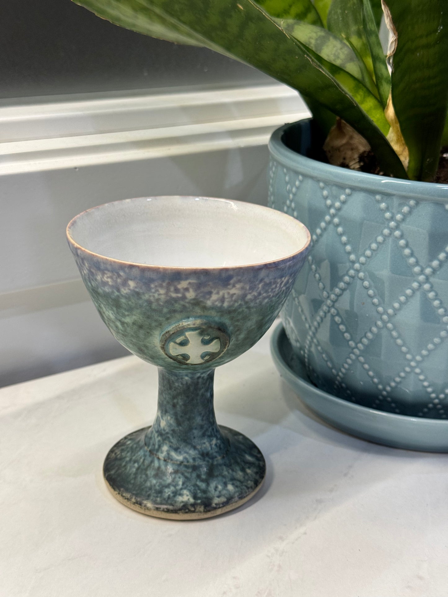 Pottery Wine Goblet