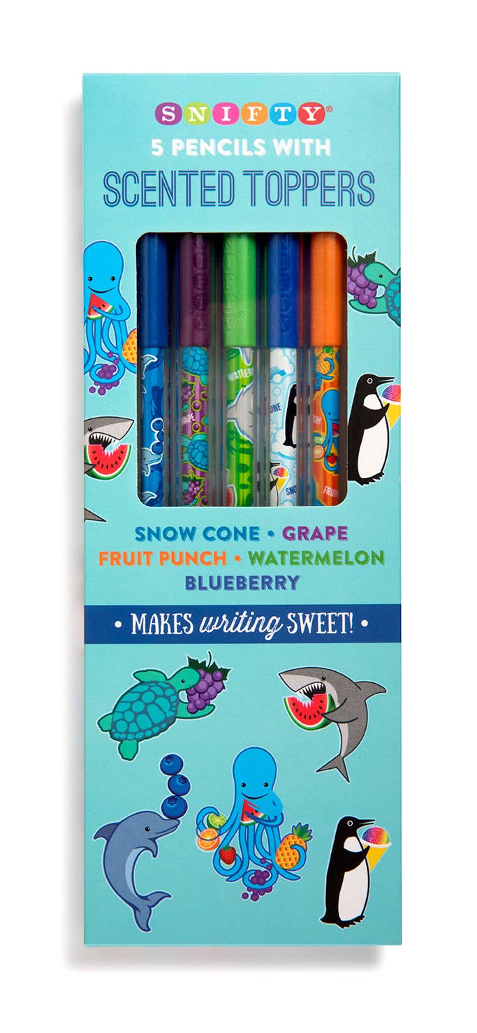 So Silly Sealife Scented Pencil Topper Set