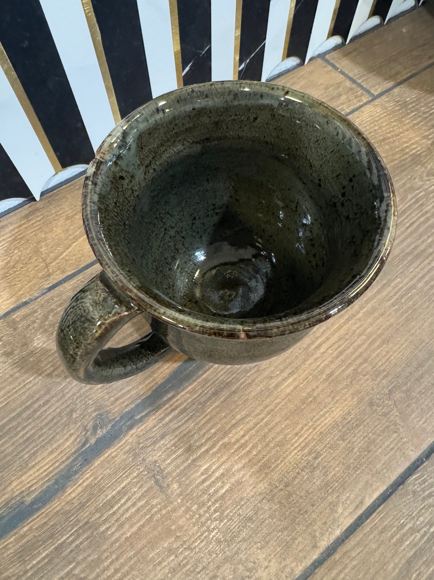 Large Brown Pottery Mug